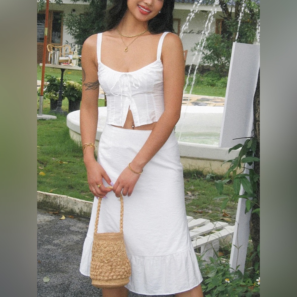 Commense White Two-Piece Set - Picture 4 of 12